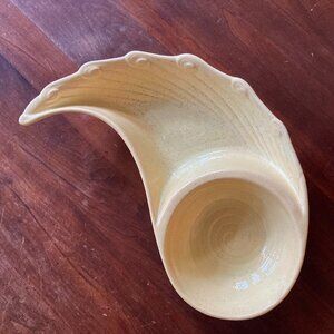 Vintage California Pottery Chip Dip Bowl Divided Serving Dish